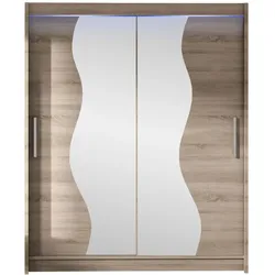 SCHWEBETÜRENSCHRANK Westa S, mit RGB LED Beleuchtung
