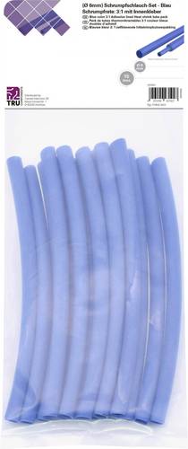 TRU COMPONENTS T1902CA033 Schrumpfschlauchsortiment Blau 6mm 2mm Schrumpfrate:3:1 15St.