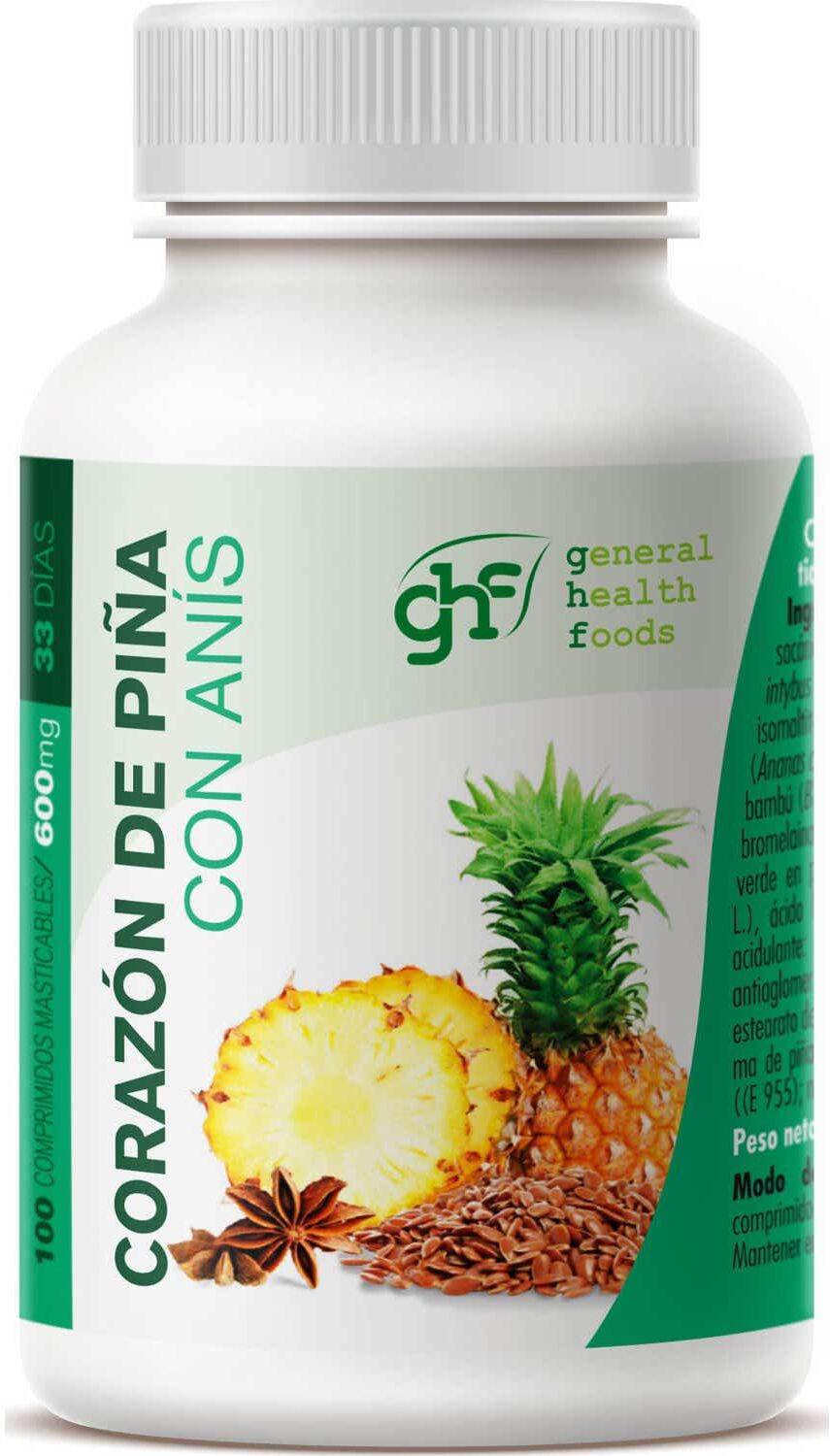 GHF Corazón de Piña 600mg 100 comprimidos masticables