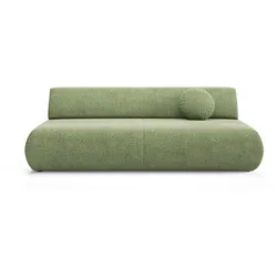BETTSOFA DELTA Grün Geflochtener Stoff mit Schlaffunktion