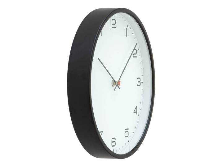 Wanduhr Joca Metallgehäuse 30 x 30 x 5cm Schwarz/Schwarz