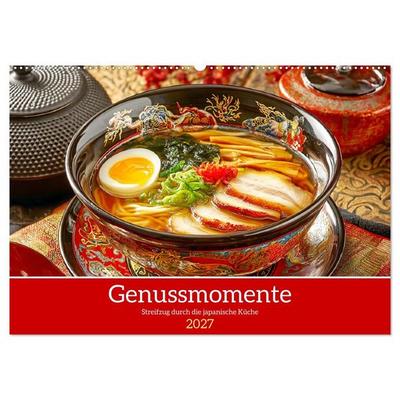 Genussmomente. Streifzug durch die japanische Küche (Wandkalender 2027 DIN A2 quer), CALVENDO Monatskalender