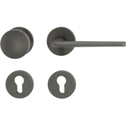 GRIFFWERK Wechselgarnitur REMOTE Schraubtechnik GK4 Rosetten rund Knopf R2 Kaschmirgrau R