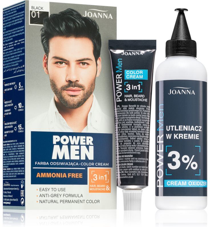 Joanna Power Men Haarfarbe für Herren Farbton Black