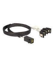 Delock SATA- / SAS-Kabel SAS 6Gbit/s 4-Lane 4x Mini HD SFF-8643 M bis SATA W 50 cm eingerastet (83392)