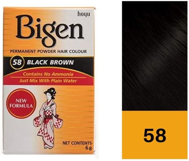 Bigen Tinta Permanente em Pó #58 - Black Brown