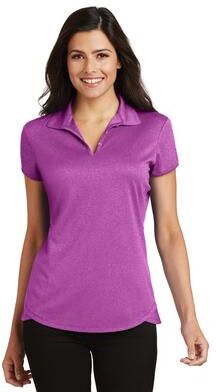 Port Authority L576 Women's Trace Heather Polo Shirt in Berry size 3XL   Polyester