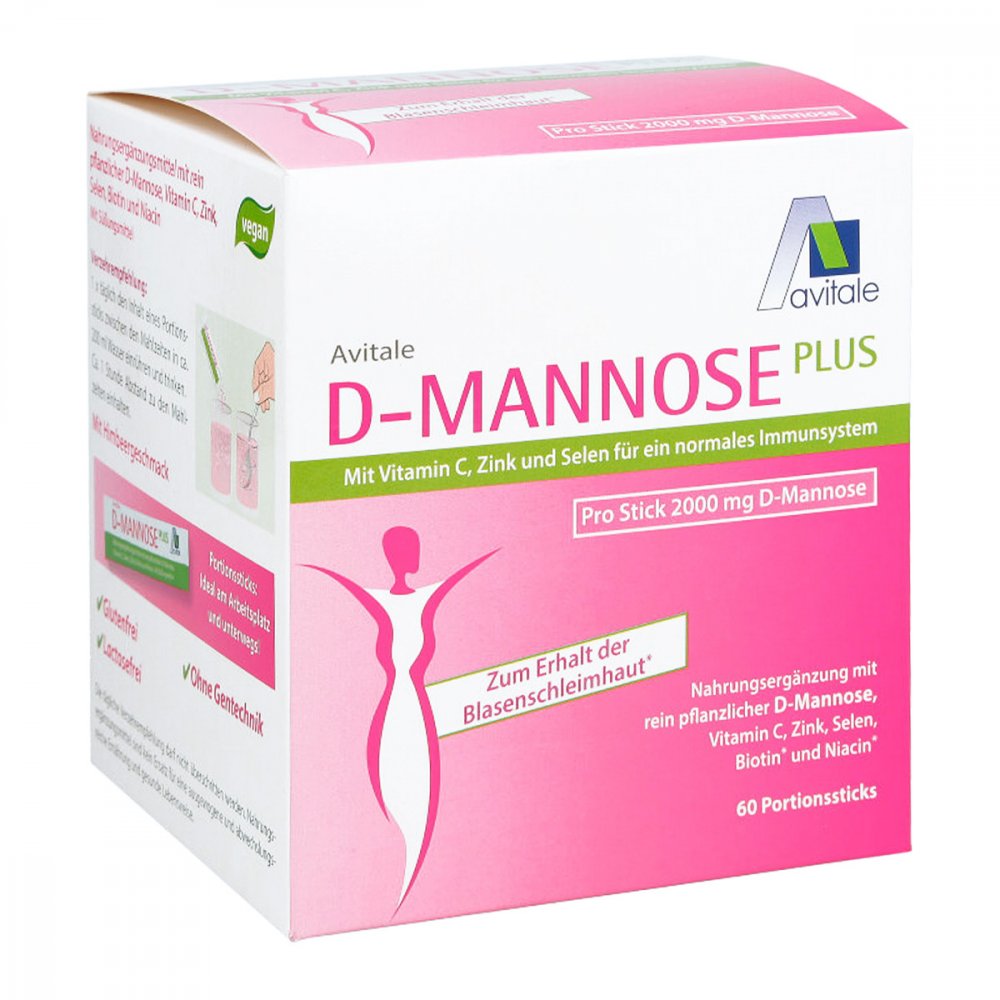 Avitale GmbH D-Mannose Plus 2000 mg mit Vitamine und Mineralstoffe Sticks 16319502