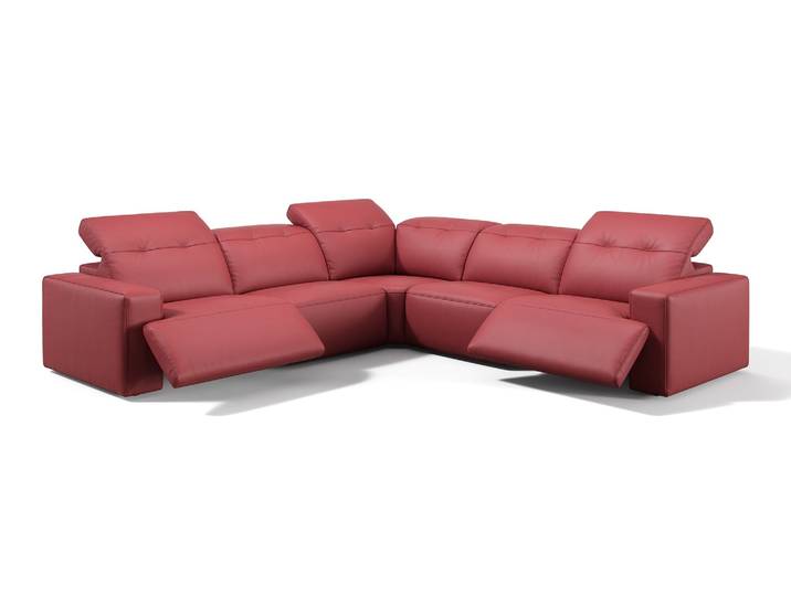 Leder Wohnlandschaft SORANO Ecksofa Eckcouch L-Form Relaxcouch