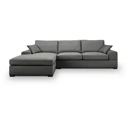Ecksofa Veda Grau Flachgewebe