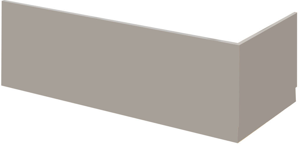 Nuie Fusion 800Mm Straight Bath End Panel And Plinth Stone Grey