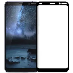Screenguard Nokia 9 PureView Full Screen Panzerglas Schutzfolie 2.5D 9H (Nokia 9 PureView), Smartphone Schutzfolie, Schwarz