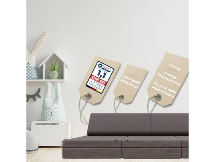 Alma & Willi Kindersofa - Kreatives Spielsofa Schaumstoff Bausteine für fantasievolles Spielen drinnen Große Kuschelcouch mit Schlaffunktion für das Kinderzimmer