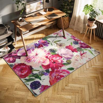 Empire Art Direct Amoroso B, Hand Washable Flowers Art Area Rug, power-loomed, 100% polyester, 2mm pile, non-slipping back