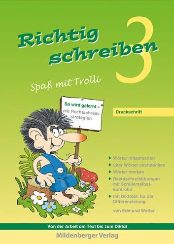 Edmund Wetter - Richtig schreiben - Spaß mit Trolli 3: Druckschrift - Preis vom 02.10.2026 23:42:20 h