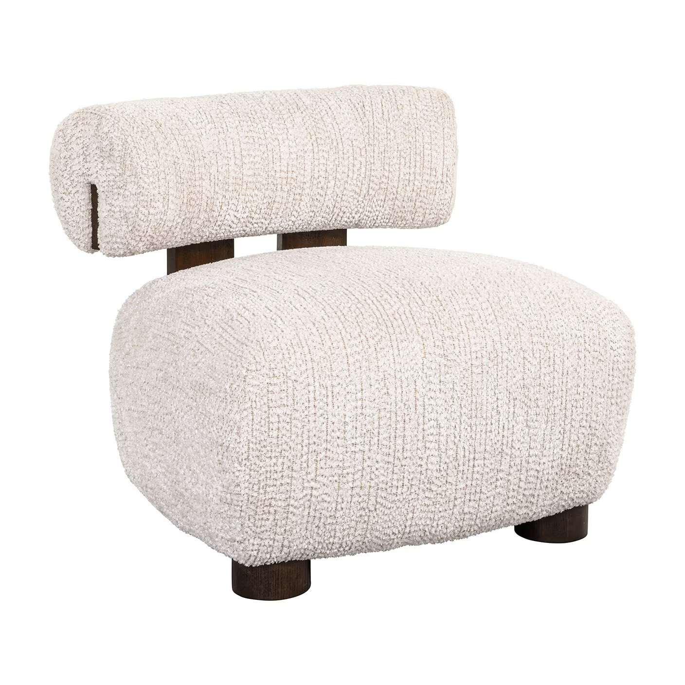 Richmond Fauteuil Arabella Chenille - Crème - Japandi stijl