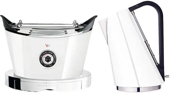 Bugatti Yvera Easy Kettle and Volo Toaster Set White