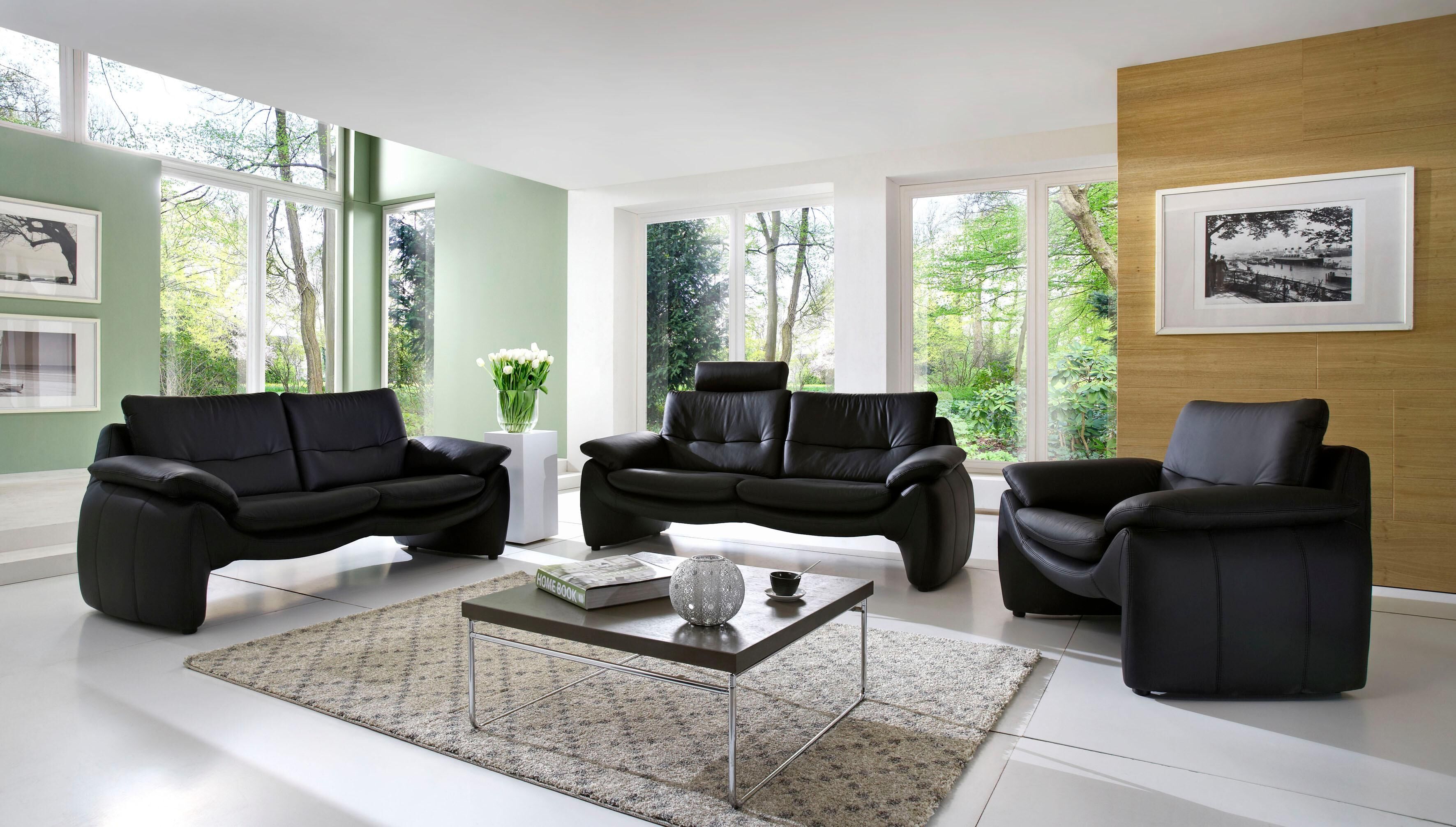 Sofa-Kopfstütze PLACES OF STYLE "Luna", schwarz (schwaz), B:55cm H:20cm, Holzwerkstoff, Kopfstützen, Sofa-Kopfstütze, hochwertige Verarbeitung schwaz B/H/L: 55cm x 20cm
