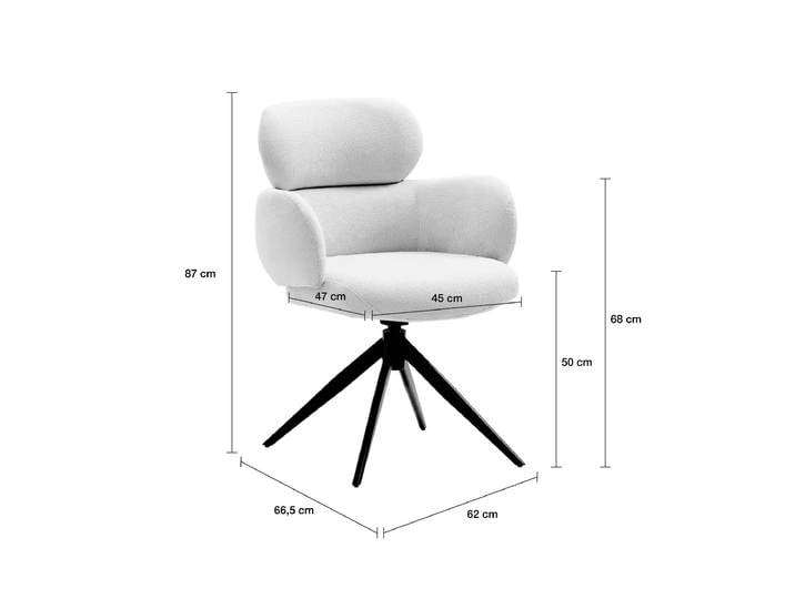 LC Home Esszimmerstühle »Soma« 2er Set Webstoff grün – drehbare