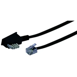 Schwaiger 10m RJ-11 - TAE-N Schwarz