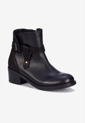 Women's Delia Bootie by Ros Hommerson in Black Napa Leather (Size 10 M)