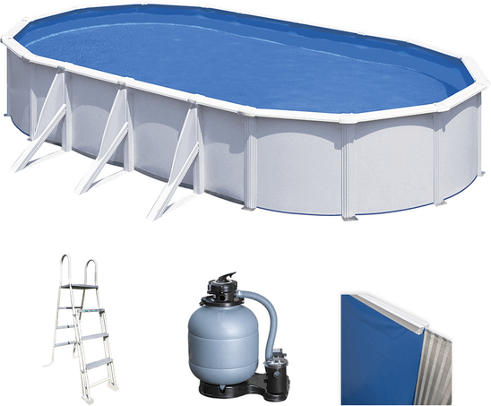 Gre Fidji Ovale 730x375x120cm - Piscine hors-sol en acier