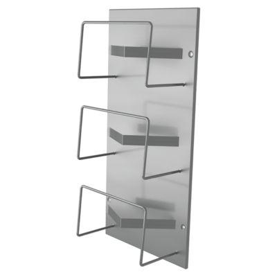 Ophardt Handschuhspender ingo-man® 3BF, Wandmontage, für 3 Einmalhandschuh-Spenderboxen, B 254 x T 110 x H 510 mm, Edelstahl