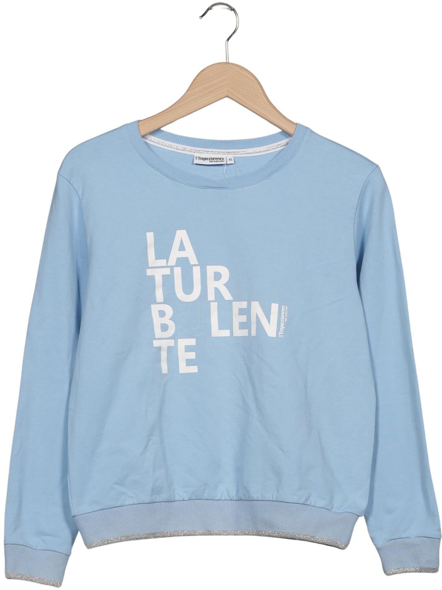 Les Tropéziennes par M Belarbi Damen Sweater, Hellblau, Gr. XS, Elasthan / Baumwolle - Second Hand