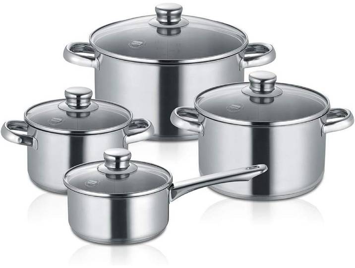 Berndes Topf-Set Berndes 4-teiliges Topfset New Roma, Edelstahl (4tlg)