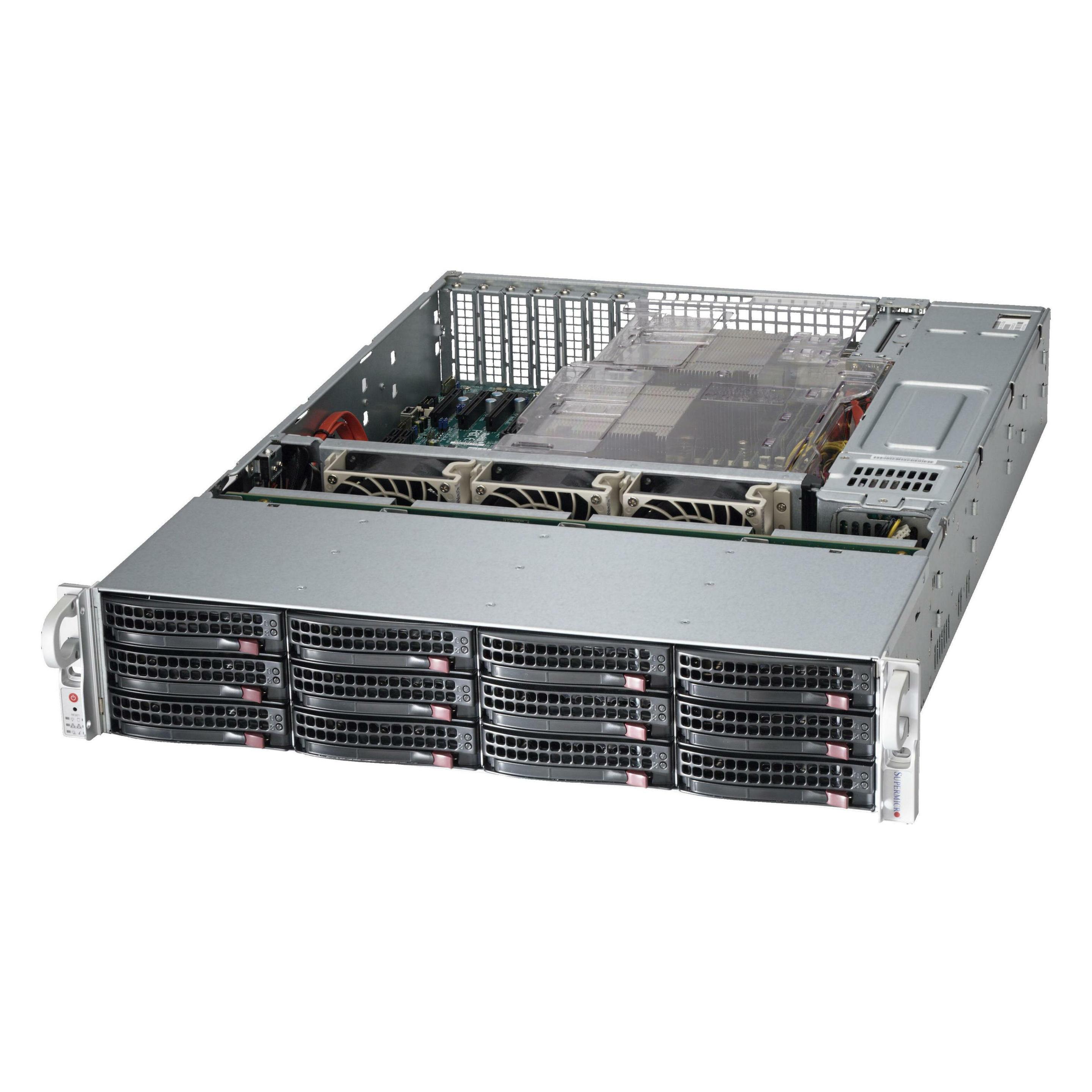 Supermicro 2U CHASSIS 12X3.5HS SAS3/NVME (CSE-826BE1C4R1K23LPB)