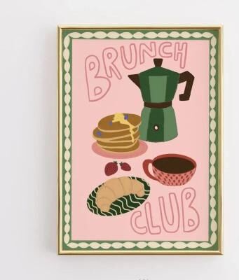 Inspire Select Funny Kitchen Quote Canvas Wall Art Retro Coffee & Food Illustration Poster For Home Decor 20 15.7 X 19.7 In unframed