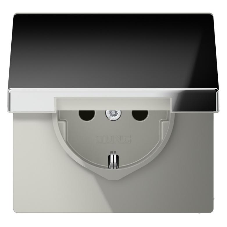 JUNG Steckdose 1f chr glz LS UP m.BS Klappd GCR1520KIKL (GCR1520KIKL)