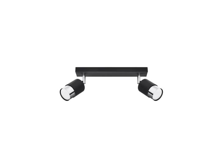 Design Deckenlampe Keramik „Nero“ - 2-flammig Silber Sollux Lighting