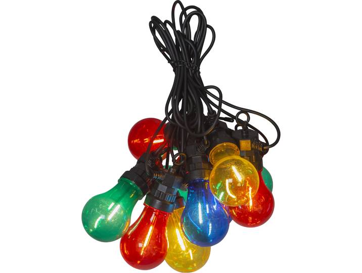 LED-Lichterkette Circus Filament , multi, Dioden 10 Stk. Flammen 10 Stk., Gesamtlänge 4,05m, PARFORCE TRADITIONAL HUNTING, Lichterketten, ca. 15x6 cm, ca. 4,05 m Länge, mit Trafo, outdoor, Vierfarb-Karton, LED-Lichterkette