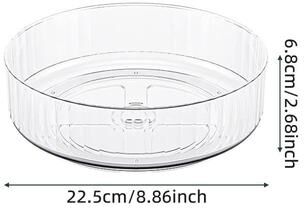 Inspired Finds 360 Rotating Lazy Susan Organizer Tray For Refrigerator, Pantry, Countertop & Spice Storage transparent s