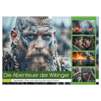 Die Abenteuer der Wikinger (Wandkalender 2027 DIN A3 quer), CALVENDO Monatskalender