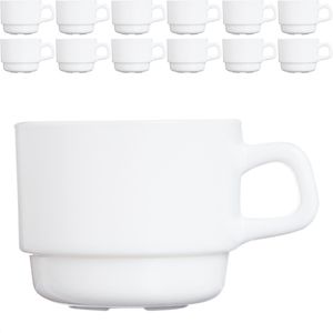 Arcoroc Kaffeetassen Restaurant ARC 22837, 190ml, Opalglas, weiß, 12 Stück