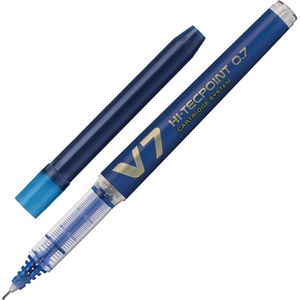 Pilot Tintenroller Hi-Tecpoint V7 Bonuspack 10+10, Gehäuse blau, 0,4mm, Schreibfarbe blau, 10 Stück