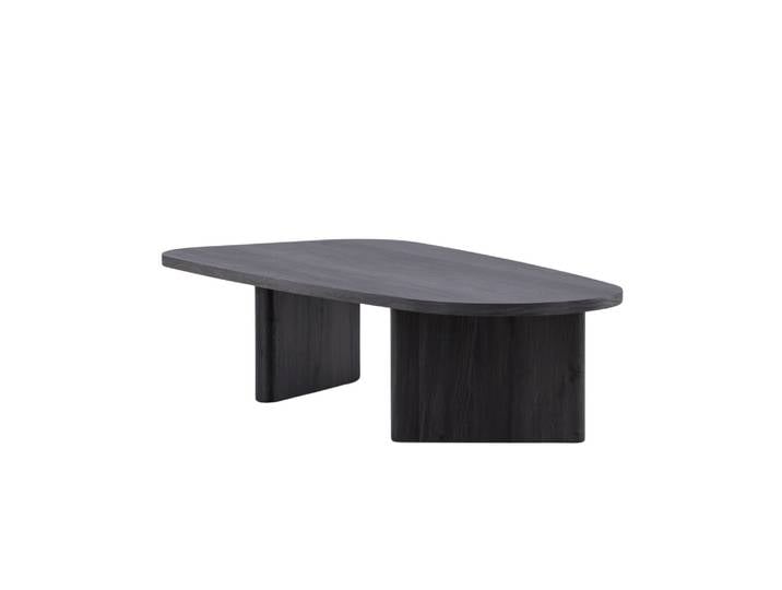 Couchtisch VENTURE HOME, schwarz (schwarz, schwarz), B:65cm H:32cm T:130cm, Tische, Couchtisch, Sofatisch, MDF, oval, flach, grosszügig, modern