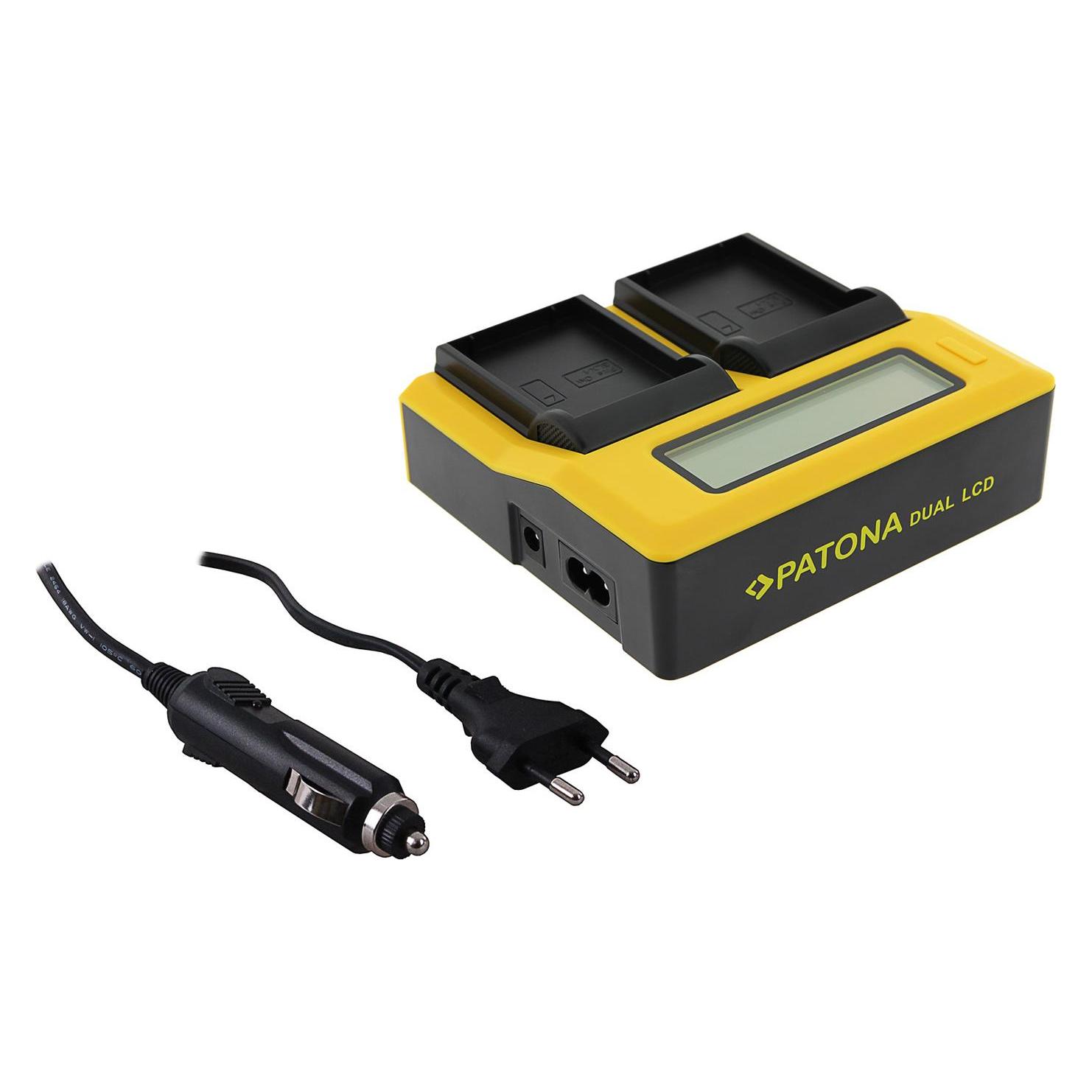 Patona Dual LCD USB Ladegerät f. Olympus OM-1 BLX-1 (Kamera Akku Ladegerät) (61064030)