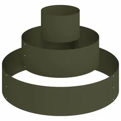 Helloshop26 - Moderner runder Pflanzkübel für den Außenbereich 90 x 90 x 20 cm aus olivgrünem Stahl