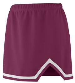 Augusta Sportswear 9126 Athletic Girls Energy Skirt in Maroon/White size XS   Polyester