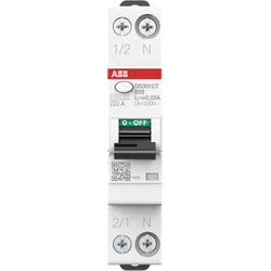 ABB DS301CT B16 A30 FI/LS-Schalter 6kA, 1P+N, Typ A, B16, 30mA, Bahn 1 Teilungseinheit