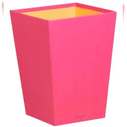 Rhodiarama Papierkorb aus Kunstleder, 27x27x32cm - Himbeer 318922C