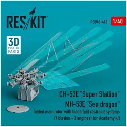 ResKit CH-53E Super Stallion, MH-53E Sea dragon folded main rotor with blade fold restraint systems (7 blad