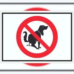 HB-Druck Hier ist kein Hundeklo Symbol Aufkleber A3 (297x420mm)
