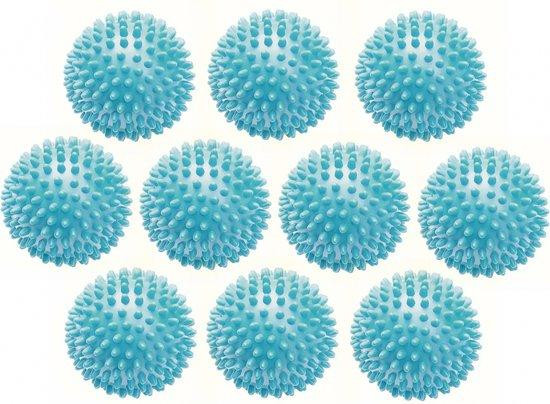 8 herbruikbare blauwe wasdrogerbolletjes van plastic