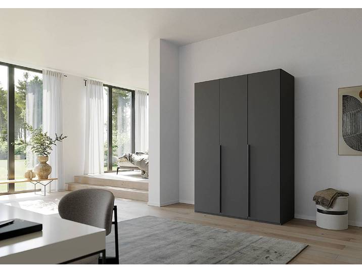 Drehtürenschrank Purisma Typ A 151cm Grau/Graphit