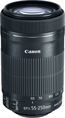 Canon EF-S 55-250mm f/4-5.6 IS STM, SLR, 15/12, Teleobjektiv, 0,85 m, Canon EF-S, 4,5 - 6