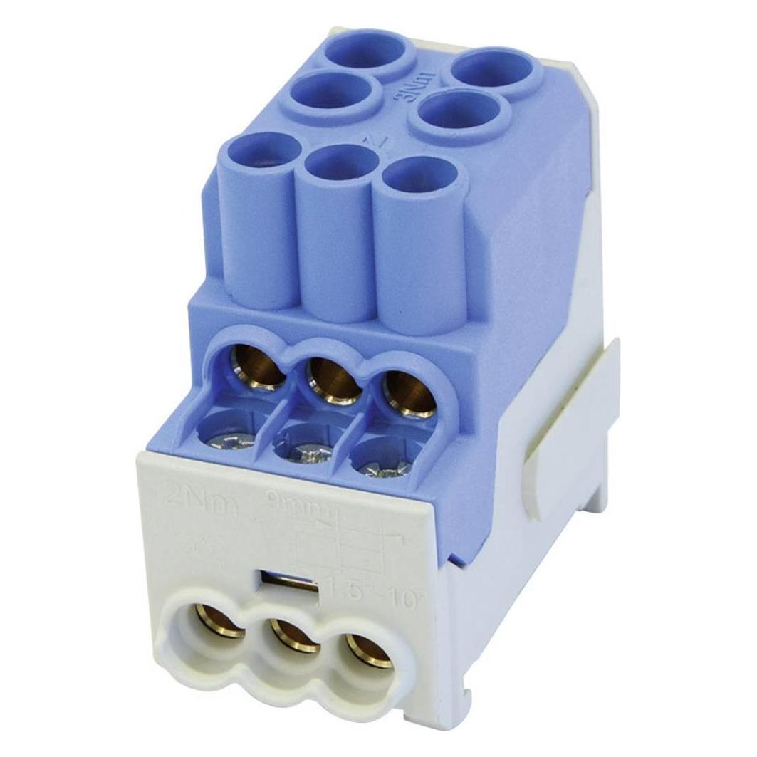 Hora eTec Unterverteilerblock Blau 1poli (080010-1-4)